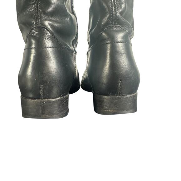 Frye Melissa Button Black Leather Riding Pull-On Boots Size 7 – Minor Wear - Picture 7 of 13
